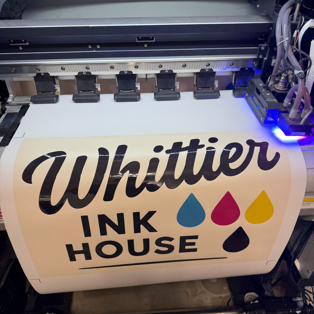 DTF printing in progress